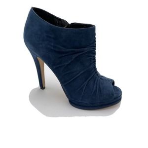 Vintage Nine West Blue Booties Stiletto Size 5.5 Heels Shoes Size 5.5 Platform